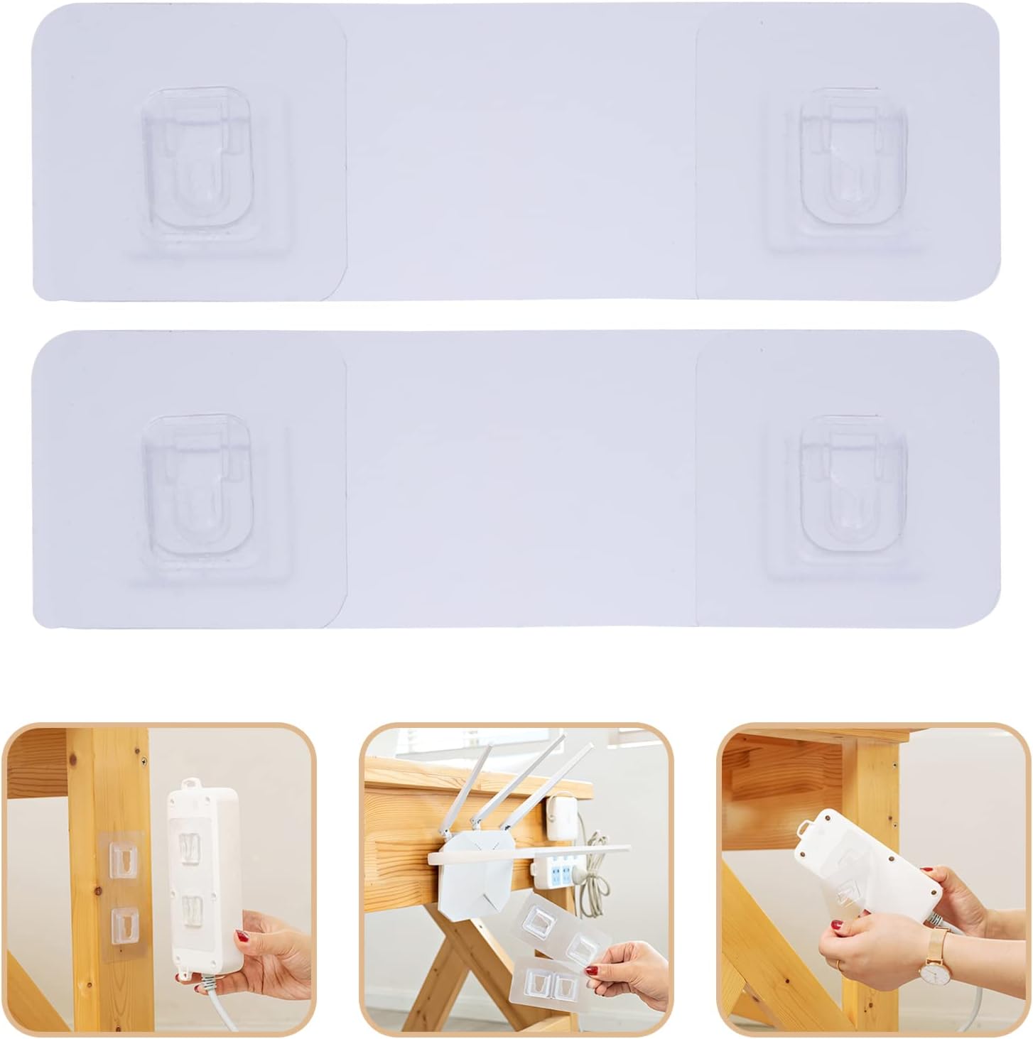  Cabilock Lot De 2 Clips Adhésifs Pour Rangement Mural Sans Trace Faciles à Décoller 30 Pièces