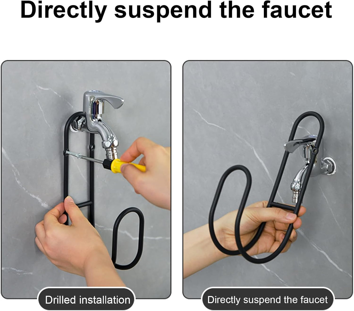 GENERIC Support De Tuyau D'arrosage | Fixation Murale En Métal Robuste – Support De Tuyau D'arrosage De Stockage Extérieur | Pour L'organisation Des Rallonges De Tuyau, Corde, Piscine, Garage, Arrière-cour