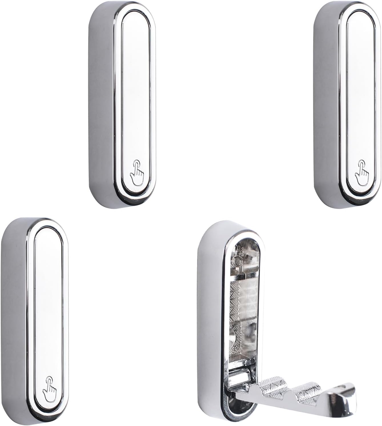  MOROBOR Lot De 5 Crochets Muraux Carrés Pliables Antidérapants Et Robustes En Alliage De Zinc Pour Suspendre Manteaux, Sacs, Sacs à Dos, Serviettes (cuivre Brossé)