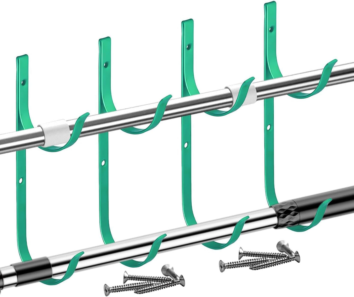  Générique Support Perche Piscine | Robuste En D'Aluminium - Crochet De Clôture Pour Tuyau De Piscine,Pour Mur, Rambarde, Épuisettes, Brosses, Outils, Accessoires, Perches Télescopiques, Tuyaux