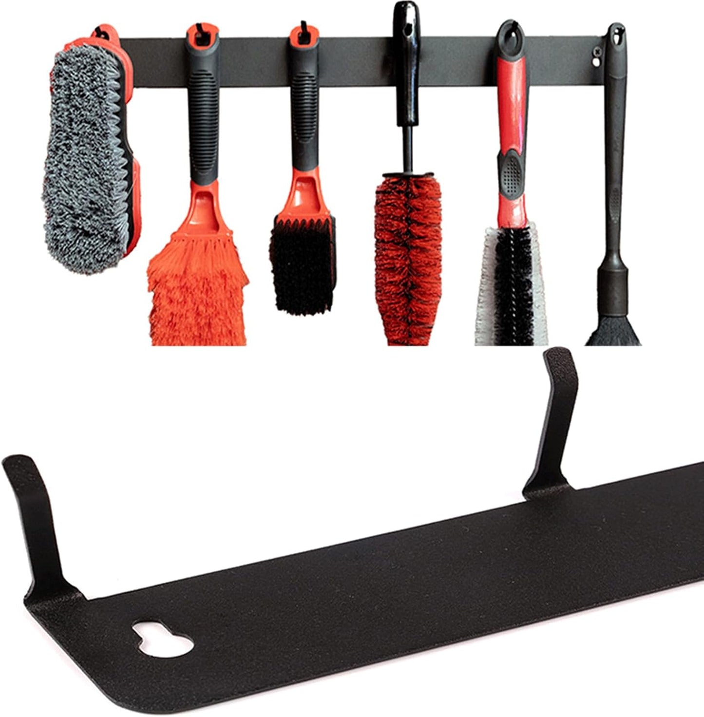  Porte-brosses De Détail, Porte-Brosses De Détail Murale à Crochets, Rack Compact Pour Outils Garage Atelier Maison Auto Nettoyage Roues Boîte à Outils Détaillants