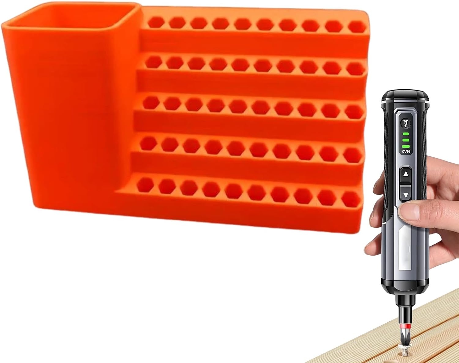  Generisch Rangement Pour Embouts De Tournevis, Porte-forets De Précision Polyvalents, Design Compact Et Robuste, Support Antidérapant Pour Outils électriques Pour Atelier, Armoire, Abri De Jardin Et