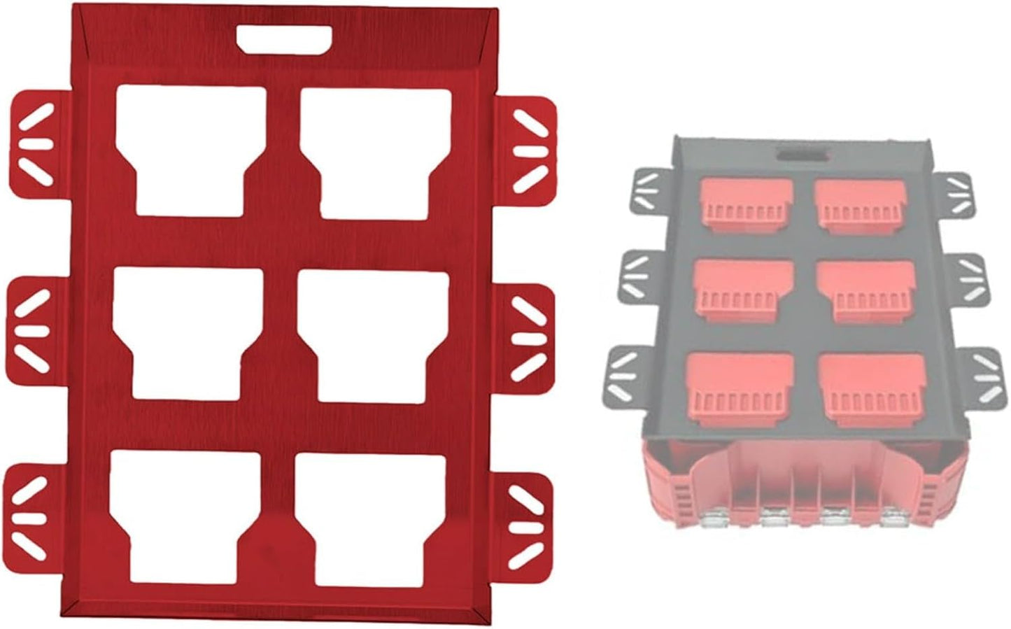  Plaque De Montage Pour Système De Rangement D'outils, Support Mural En Acier Inoxydable Avec Capacité De 22,7 Kg, Kit De Matériel Rouge, Noir, Argent Pour Camion, Van, Atelier (noir)