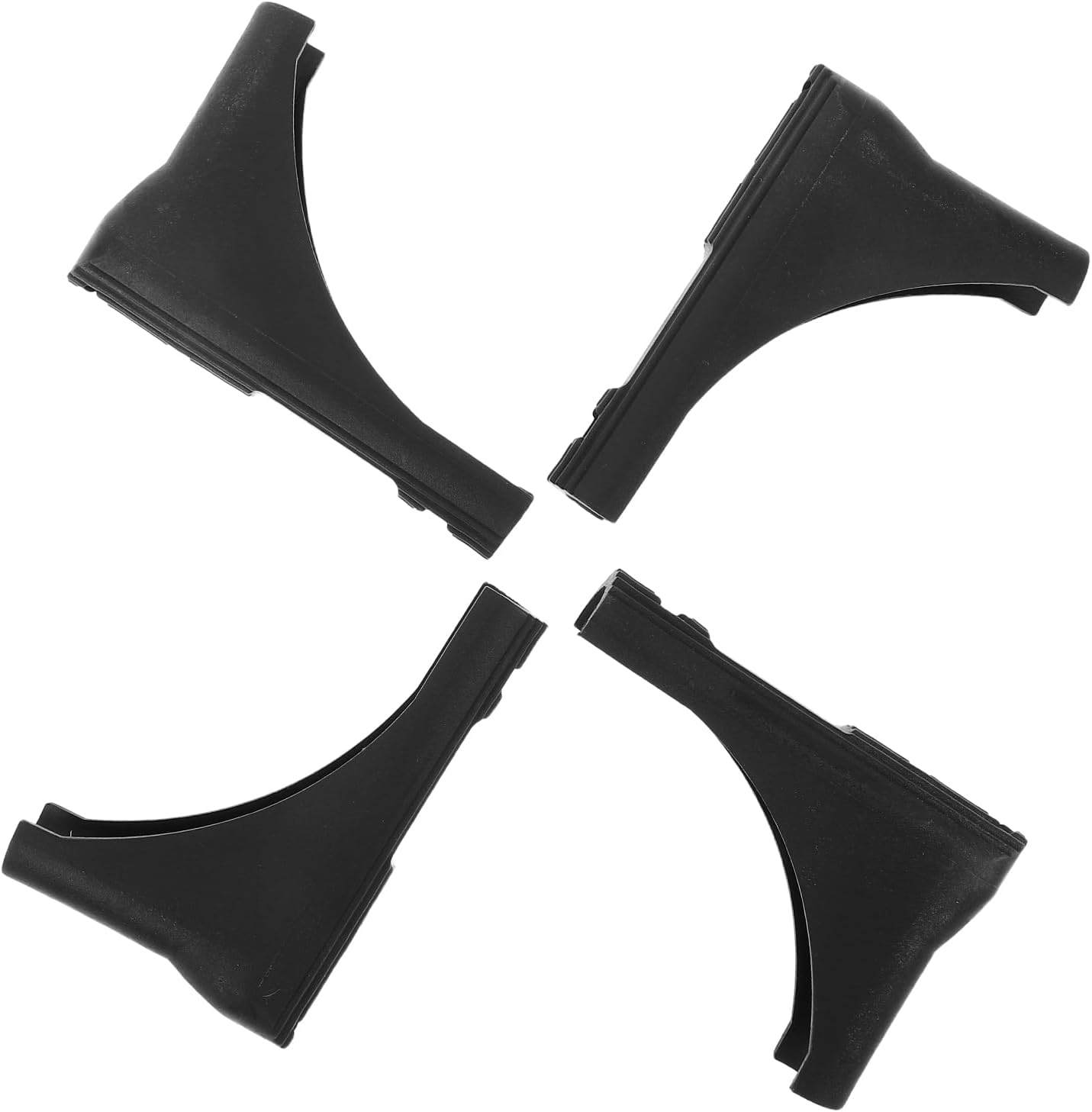  Housoutil Housse Antidérapante Pour Étendoir à Linge 4pcs En Plastique Noir, Protection Pour Pieds De Portant à Vêtements, Adaptée Aux Sols En Bois Dur
