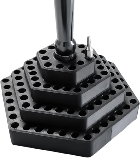 GENERIC Porte- Pour Perceuse, Support De Forets De 4,8 Mm Avec Fentes Sécurisées, Support Avec Base Stable, Organisateur D'accessoires à Outils à Accès Rapide, Rangement Pour Garage, Charpentier