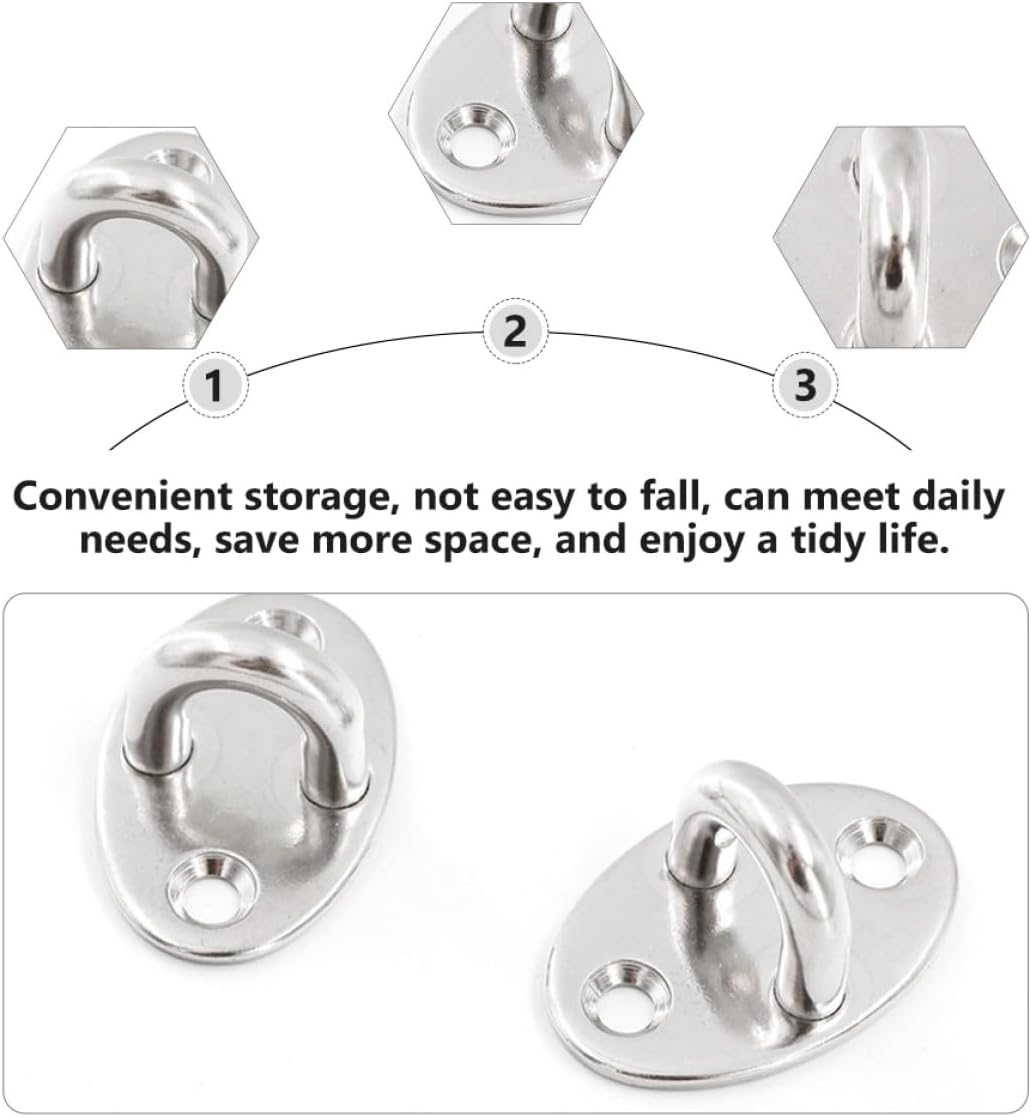  Healvian Crochets Suspendre En Acier Inoxydable Forme Simple Et Généreuse Résistants à Haute Température 10pcs Pour Rangement Pratique Et Murs En Céramique Lisse