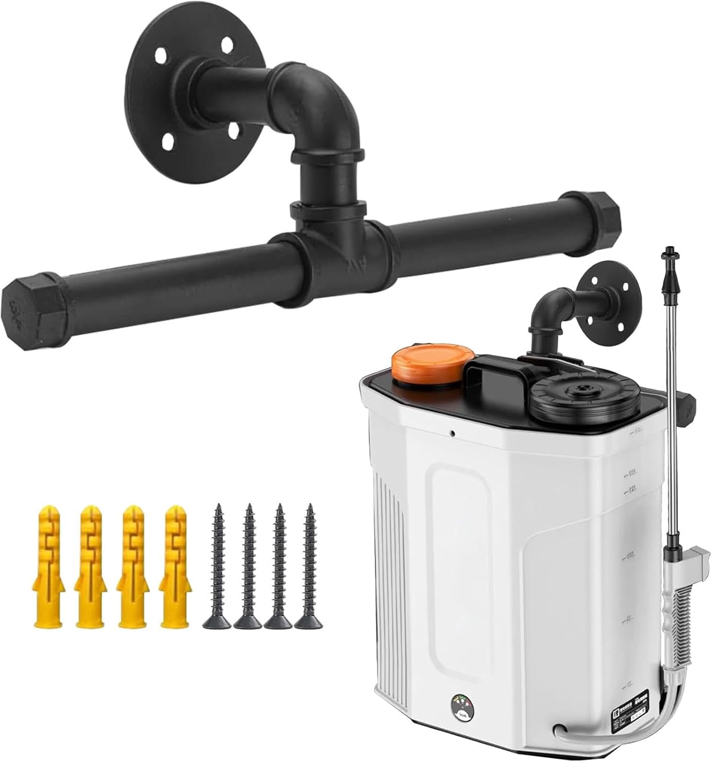  Backpack Sprayer Hanger, Garage Organizer For Blowers, Industrial Pipe Holder, Wall Tool Storage Rack, Space Saving Tool Hanger, Sturdy Garage Storage Hanger, Sprayer And Blower Organizer