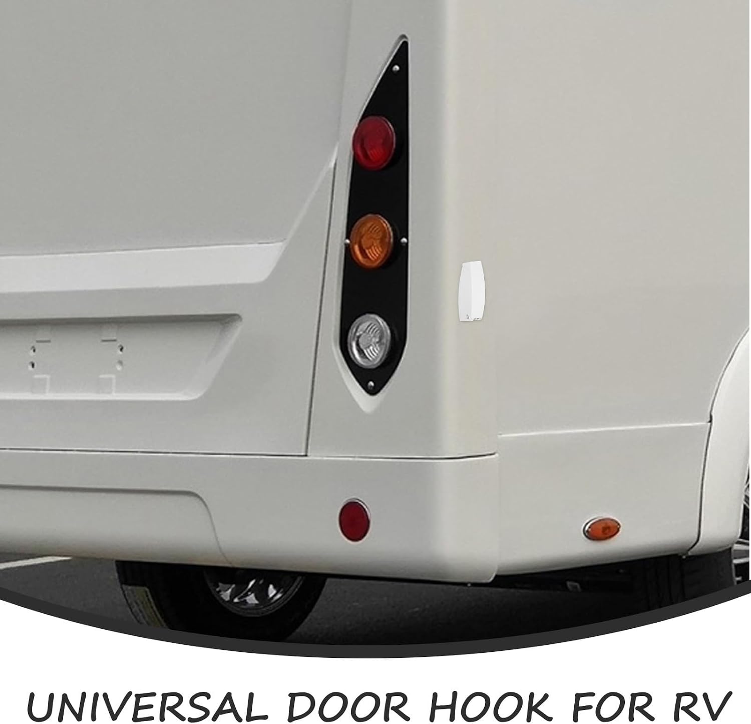 ULTECHNOVO Loquets De Trappe De VR Blanc En ABS, Support De Porte Pliable Pour Camping-Car, Lot De 2, Pour Yachts Et Bateaux Nautiques