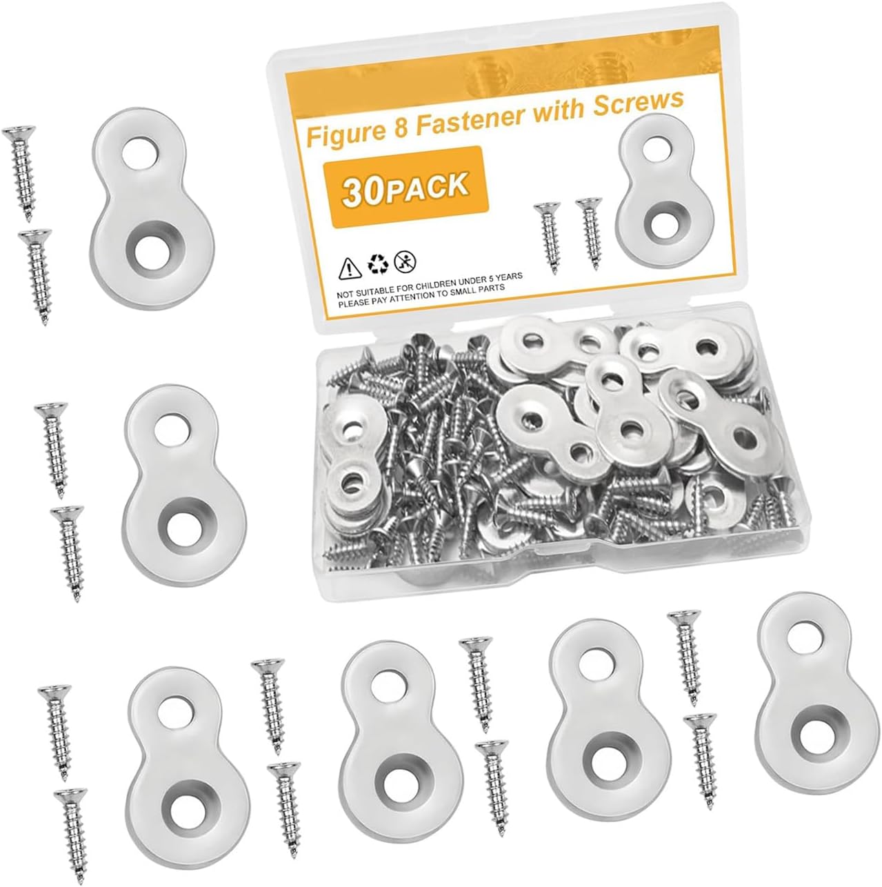  Lot De 30 Plaques De Fixation Solides Pour Placard Avec Plaque De Menuiserie En Métal Non Revêtue D'érosion Pour Les Connexions De Matériel D'armoire