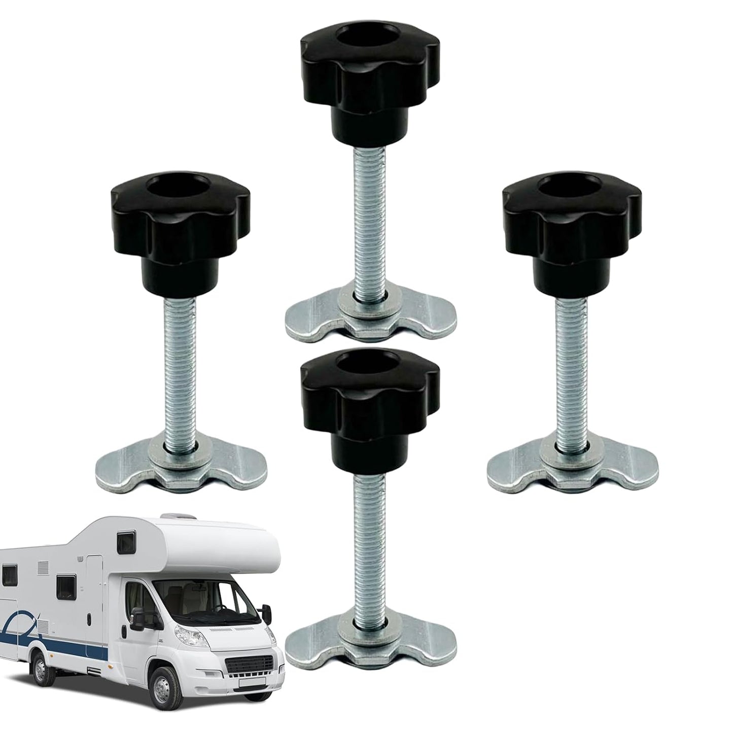  Goupille De Rail L, Raccord De Patte À Tige Filetée Pour Rail L, Pièces Anti-Dérapantes Pour Le Système Et Accessoires De Remplacement Pour Les Camions, Avions, Entrepôts, Garages Et