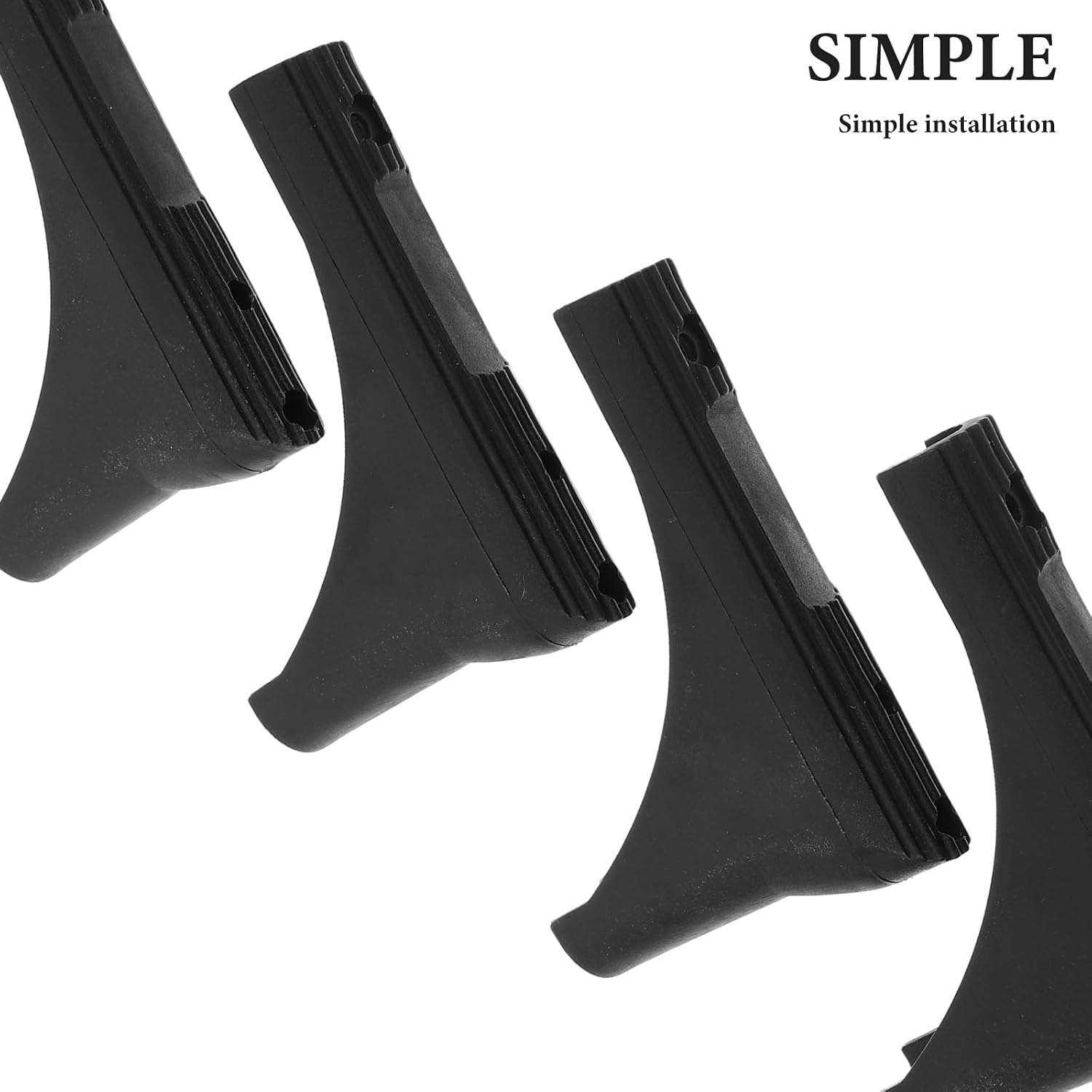  Housoutil Housse Antidérapante Pour Étendoir à Linge 4pcs En Plastique Noir, Protection Pour Pieds De Portant à Vêtements, Adaptée Aux Sols En Bois Dur