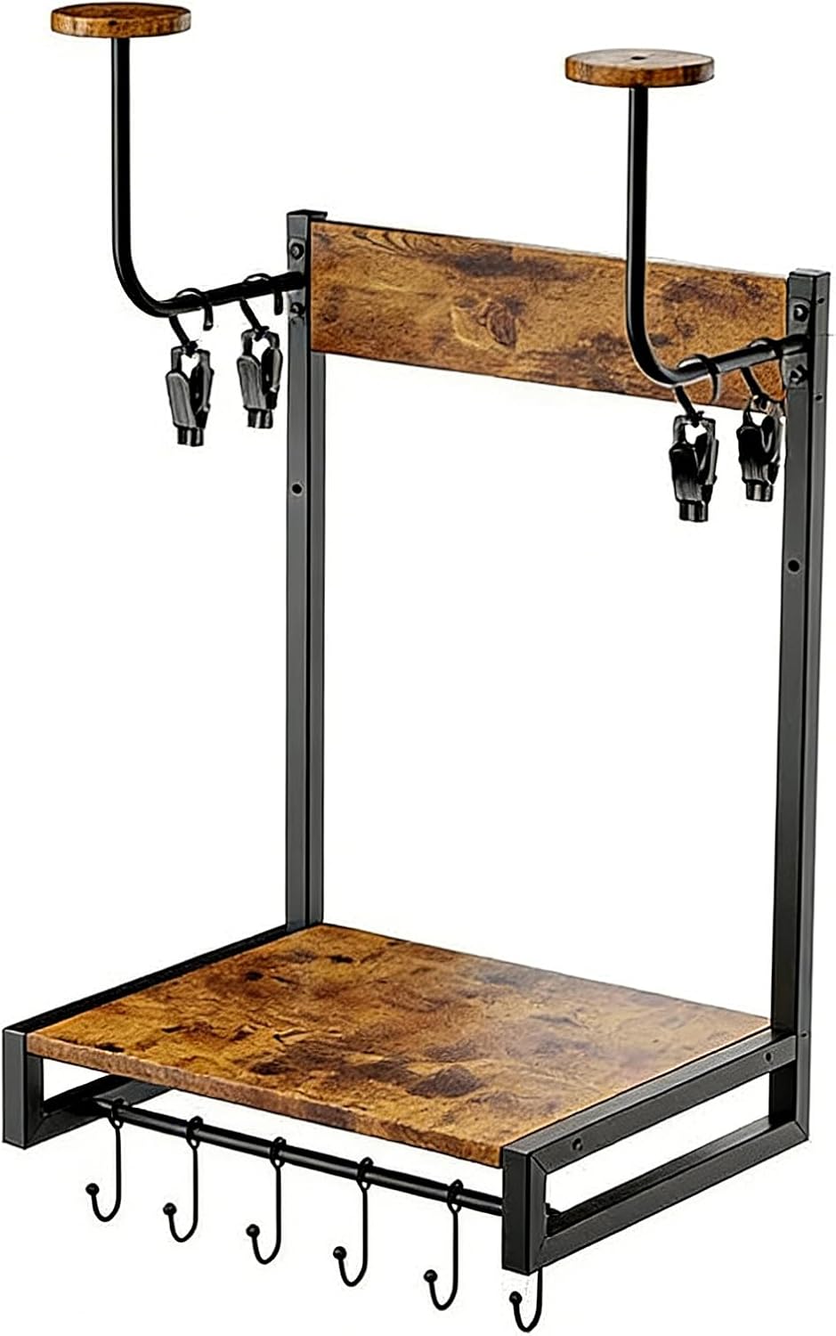 Support Mural En Bois Pour Rangement De Garage Et Décoration D'intérieur Avec Finition Naturelle