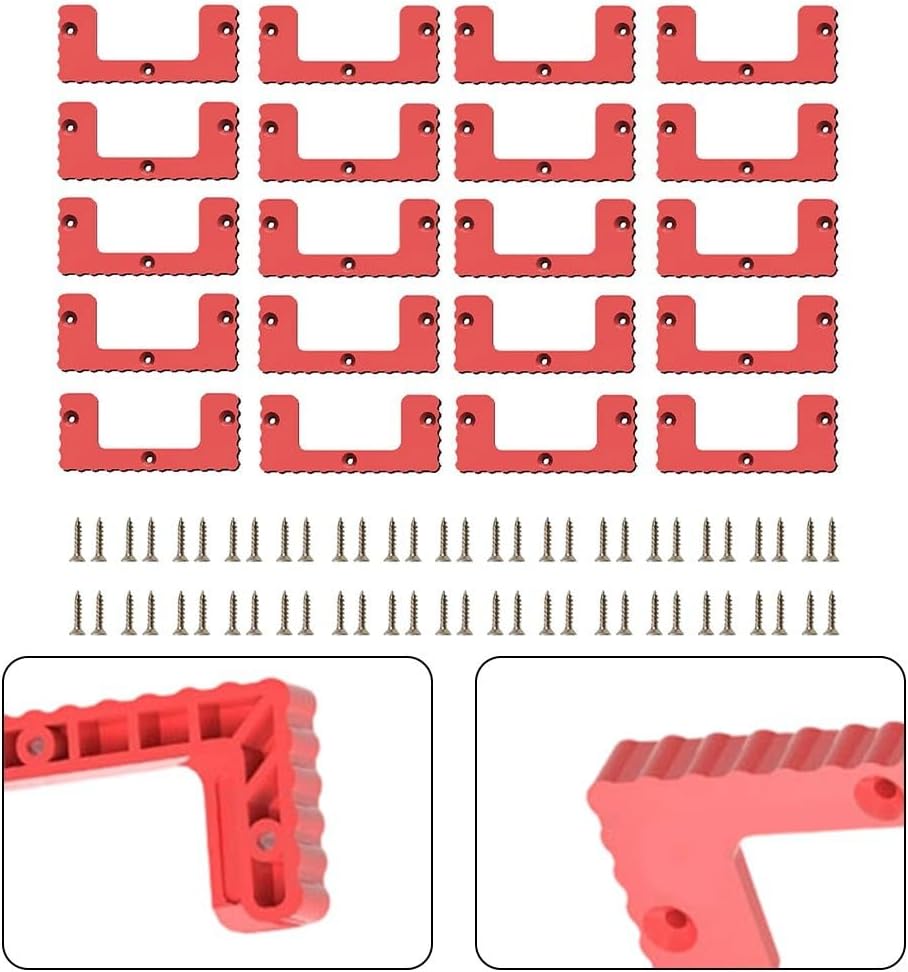  Lot De 8/12/16/20 Crampons De Montage Pour Système PACKOUT - Supports Muraux En ABS Pour Boîtes à Outils, Garage, Atelier, Camion, Solution D'organisation (20 Pièces)