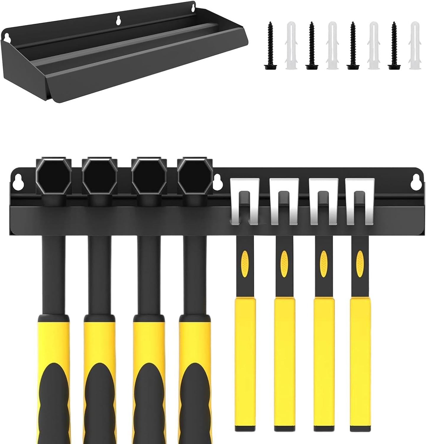 GENERIC Support De Rangement Pour Outils, Support Mural Pour Marteau - Rangement D'outils Peu Encombrant - Organisateur D'outils D'atelier - Meilleur Support Mural Pour Petits Ateliers - 14,6 X 12,5 X 7 Cm