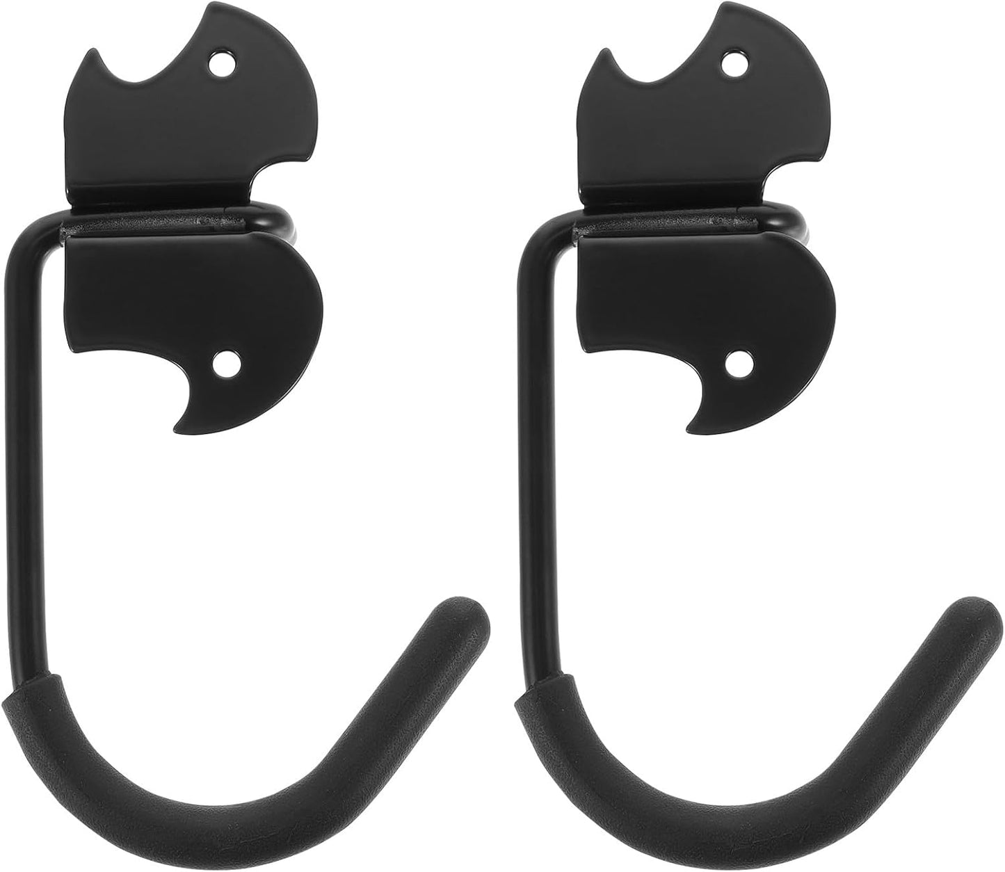  Jojofuny Lot De 2 Crochets Muraux Utilitaires Réglables à 90° En Acier Revêtement Caoutchouc Anti-rayure Pour Rangement Vélo Et Garage, Support Lourd Et Organisation Pratique