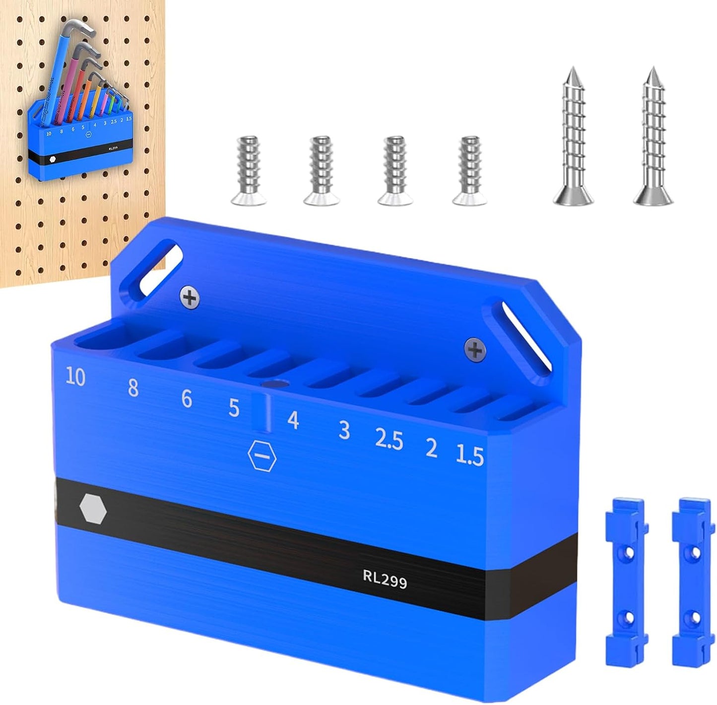 GENERIC Organisateur De Clés Magnétique | Rack De Rangement D'outils,Support De Clé,Pour L'Organisation Hexagonale De Vélo Mural Pour Atelier Et Exposition