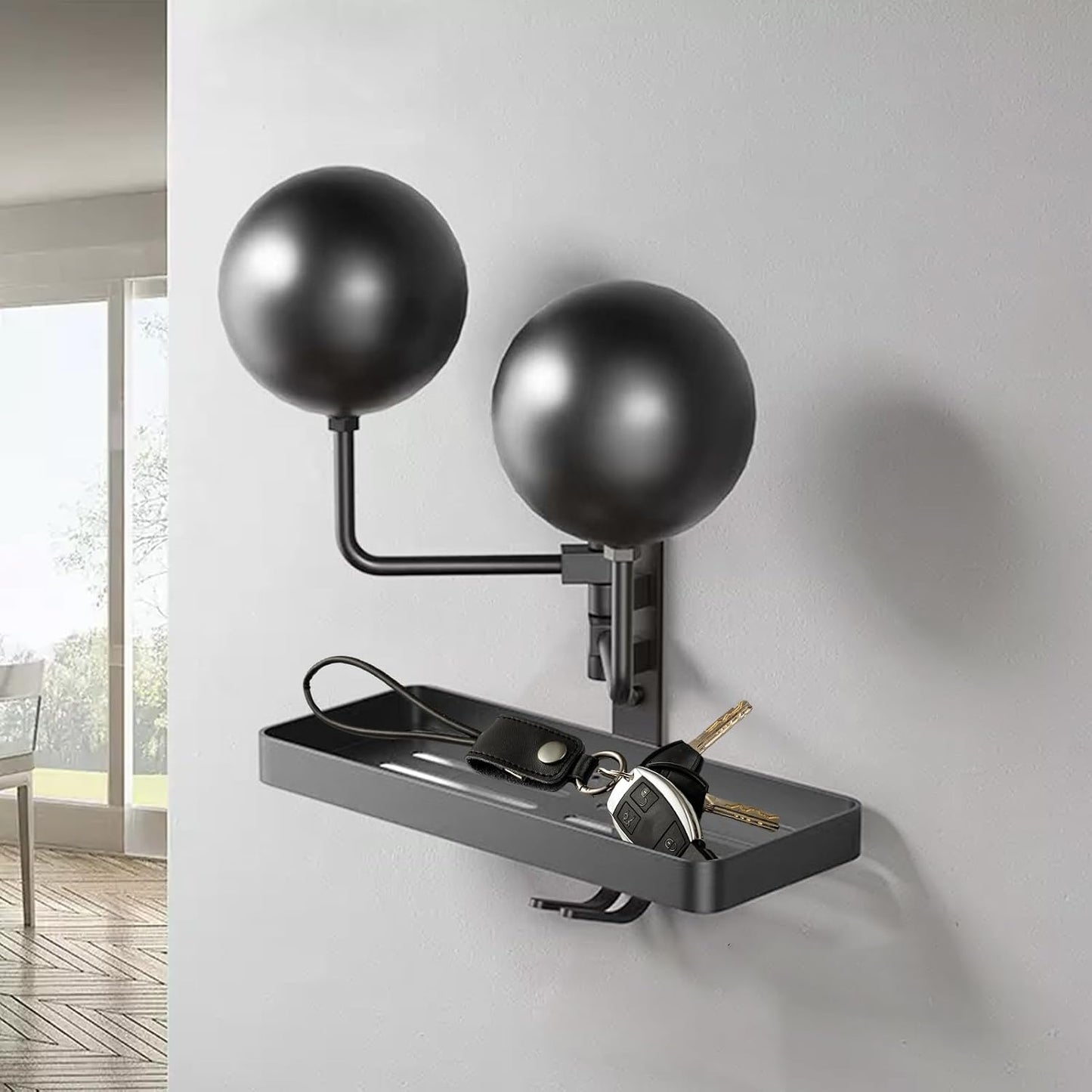  Générique Motorcycle Helmet Wall Mount Rack, Metal Display Hook For Garage Storage, Wall-Mounted Holder For Safety Gear, Riding Helmet Organizer For Dirt Bike Riders Club And Home Use