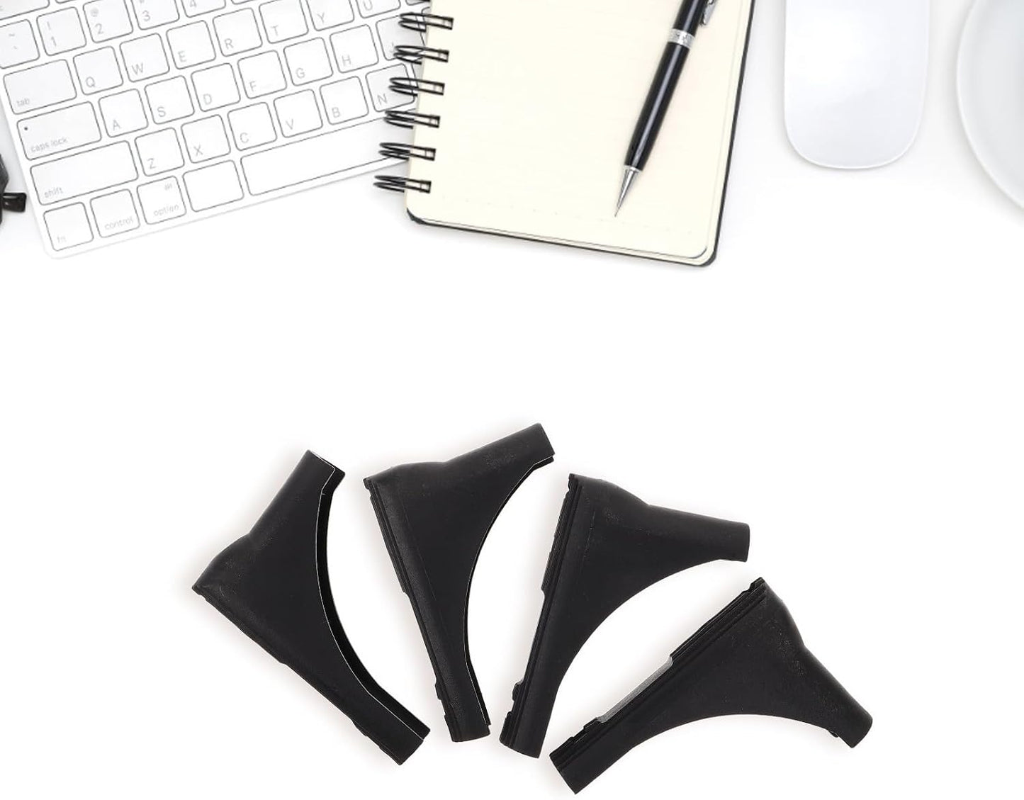  Zerodeko Housses Pour Pieds De Portant à Vêtements En Plastique Noir, Protection Antidérapante Et Résistante Pour Séchoir à Linge, Lot De 4, Adaptées Aux Sols Carrelés Et Espaces Partagés