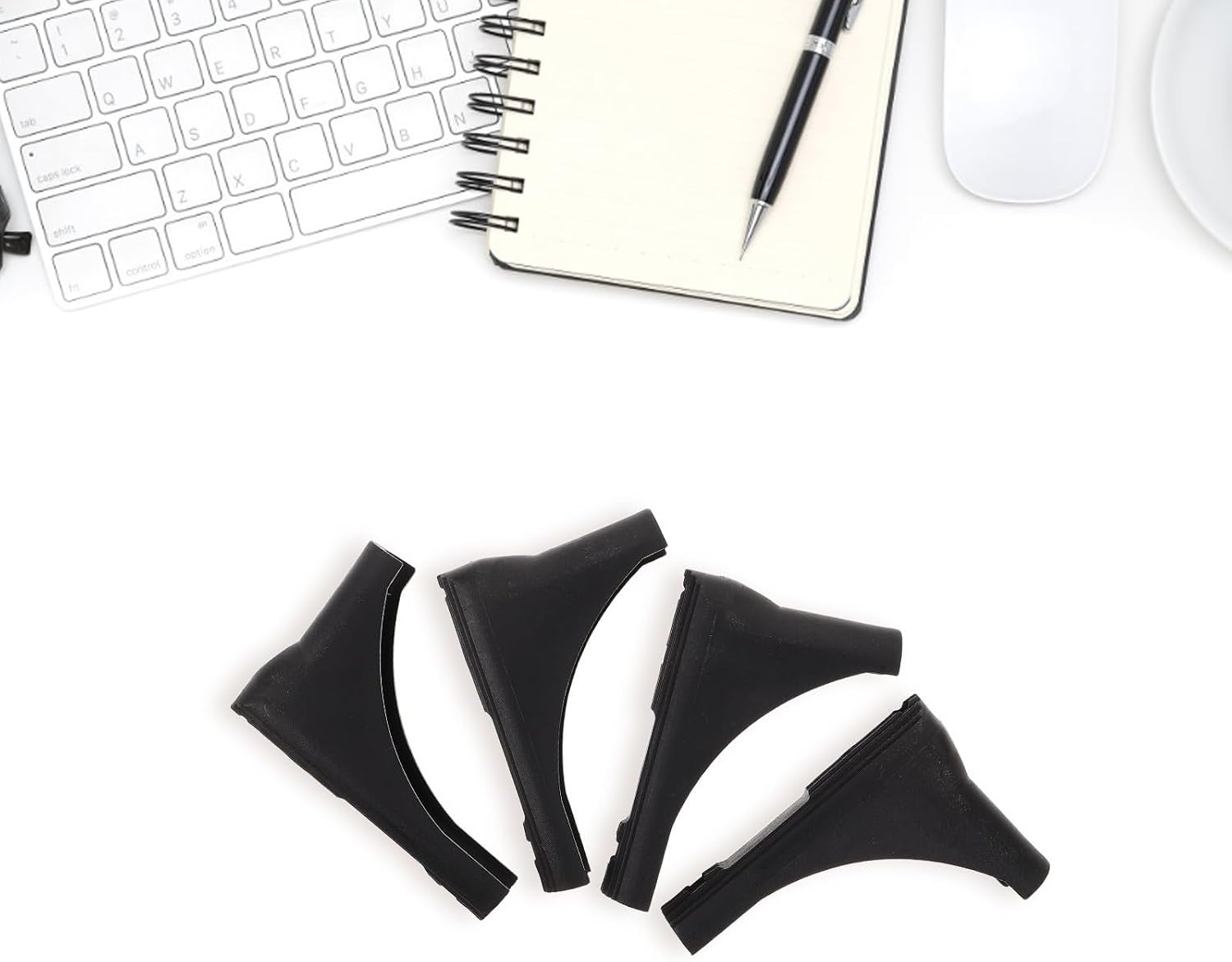  Zerodeko Housses Pour Pieds De Portant à Vêtements En Plastique Noir, Protection Antidérapante Et Résistante Pour Séchoir à Linge, Lot De 4, Adaptées Aux Sols Carrelés Et Espaces Partagés