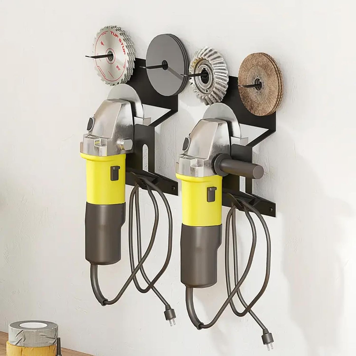  Support Mural Pour Outils D'atelier, Polisseuses, 15 X 20 X 3 Cm, Robuste Et Multifonctionnel, Pour Garage, Magasin, Organisateur D'outils Peu Encombrant