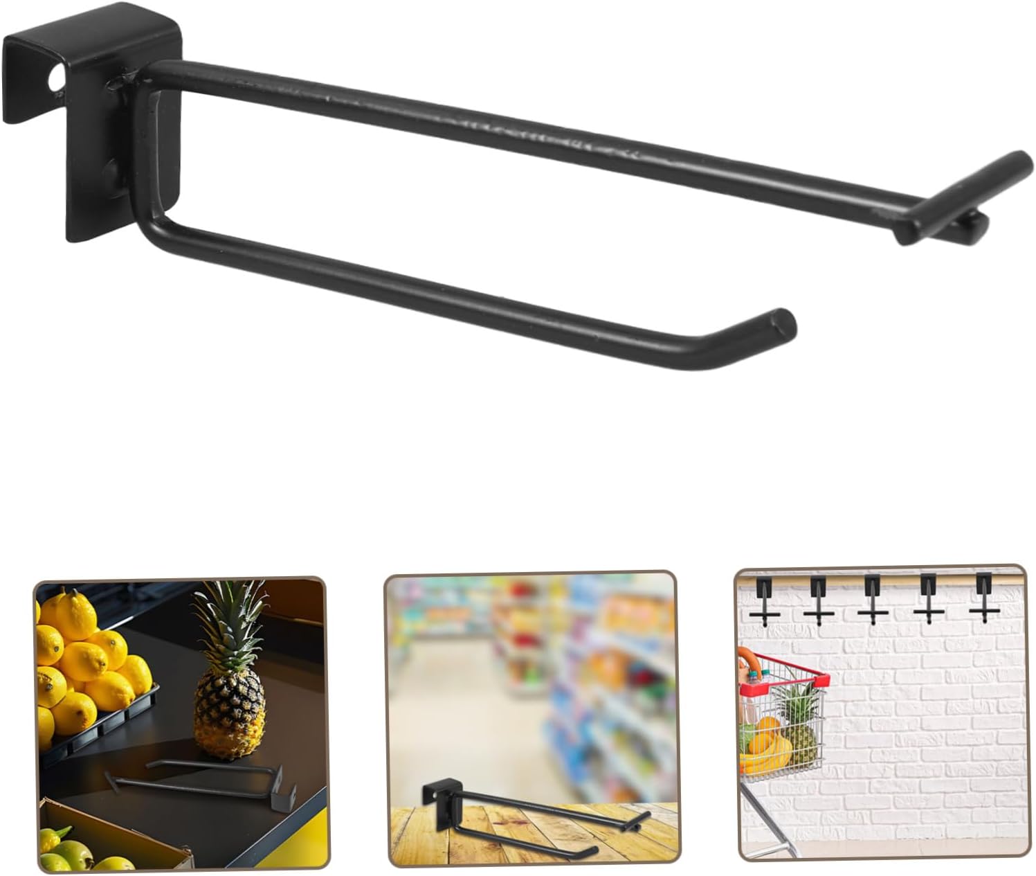  VALICLUD 5 Pièces Crochets De Rayonnage Métalliques Lourds Lot De Crochets Doubles Pour Étagères De Accroche Utilitaire Pour Suspension Snack Bijoux Et Rangement Mural