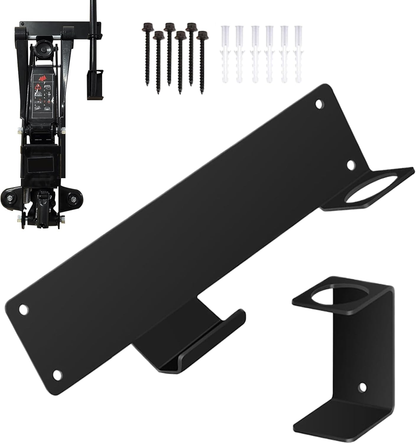  Générique Support Mural Pour Chèvres Mécaniques, Organisateur De Rack Pour Cric De Sol Et Support Monté Au Mur, Accessoire Remorque Pour Garage Atelier Ferme Abri