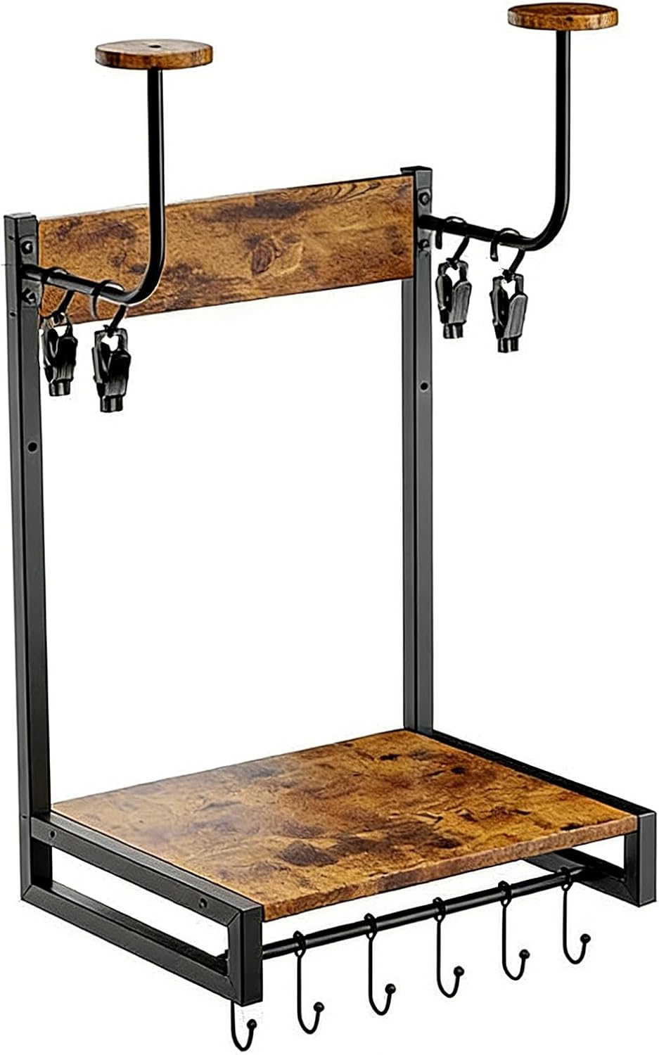  Support Mural En Bois Pour Rangement De Garage Et Décoration D'intérieur Avec Finition Naturelle