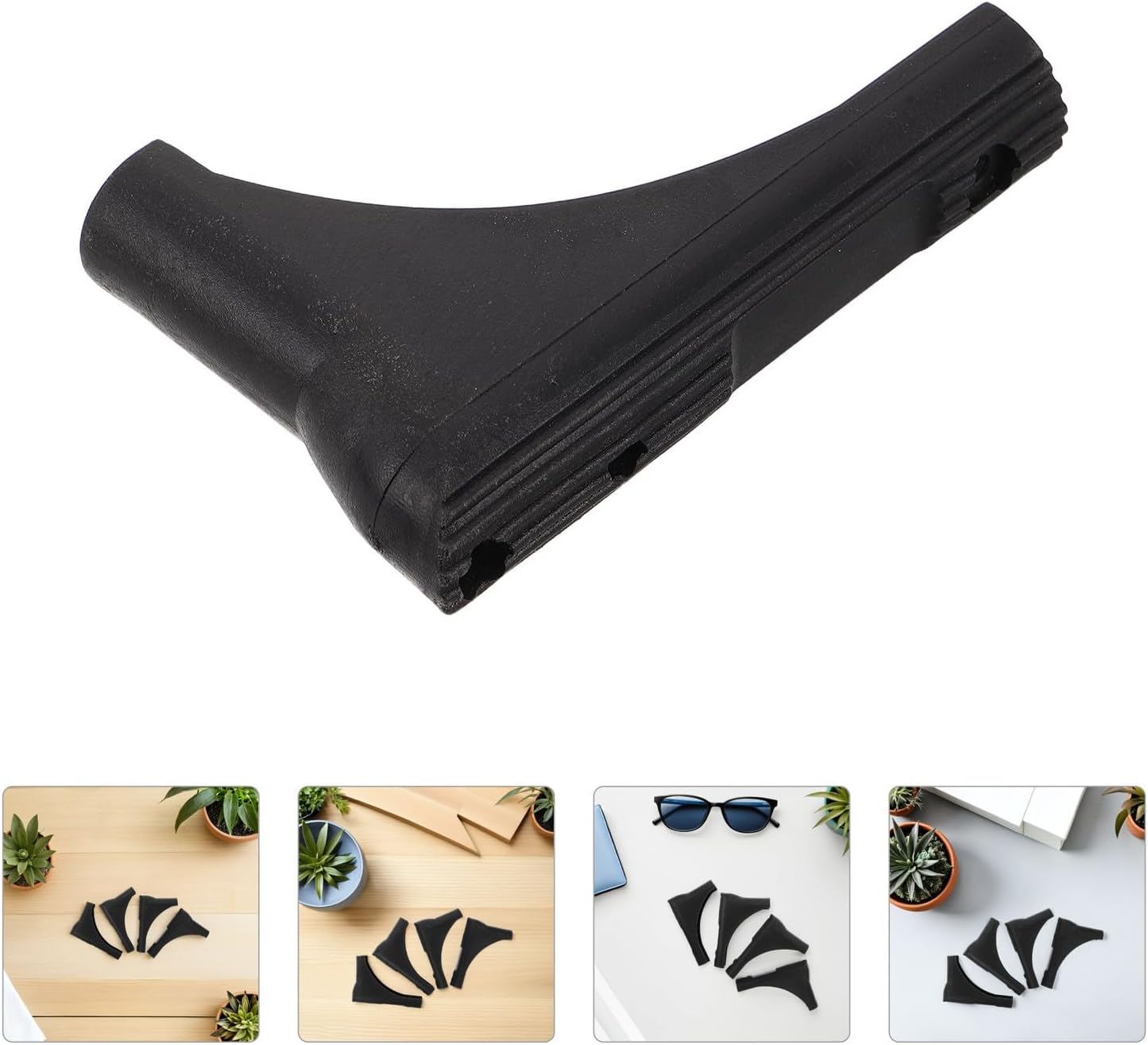  Zerodeko Housses Pour Pieds De Portant à Vêtements En Plastique Noir, Protection Antidérapante Et Résistante Pour Séchoir à Linge, Lot De 4, Adaptées Aux Sols Carrelés Et Espaces Partagés