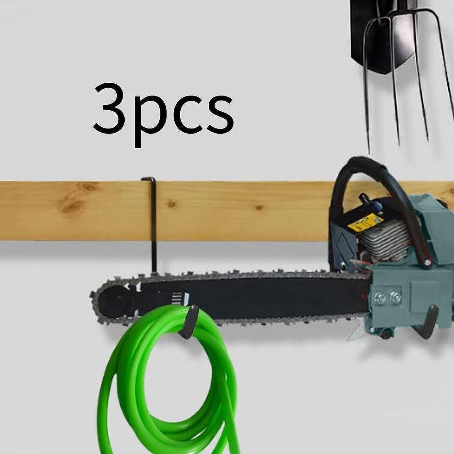  Ensemble De 3 Crochets De Garage, Supports De Vélo Robustes, Porte-Outils, Crochets Muraux De Rangement En Fer, Solution Gain De Place Pour Garage, En, Noir