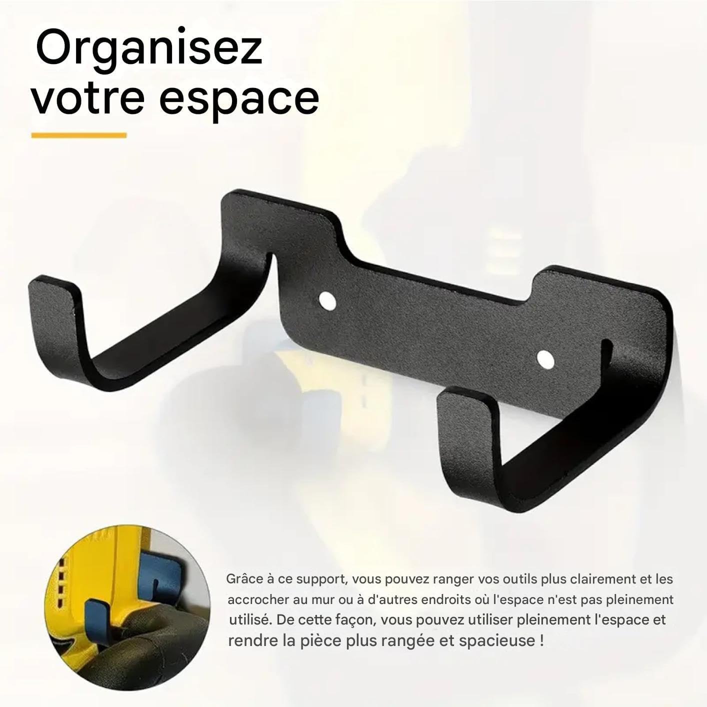  Générique Crochets De Garage,Porte-Outils D'Extérieur Pratique - Gain De Place Pour Mur Buanderie Atelier Cuisine Cave Jardin Maison