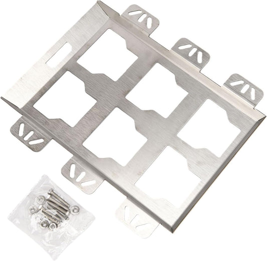  Plaque De Montage Pour Système De Rangement D'outils, Support Mural En Acier Inoxydable Avec Capacité De 22,7 Kg, Kit De Matériel Rouge, Noir, Argent Pour Camion, Van, Atelier (argent)