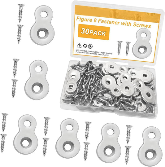  Lot De 30 Plaques De Fixation Solides Pour Placard Avec Plaque De Menuiserie En Métal Non Revêtue D'érosion Pour Les Connexions De Matériel D'armoire