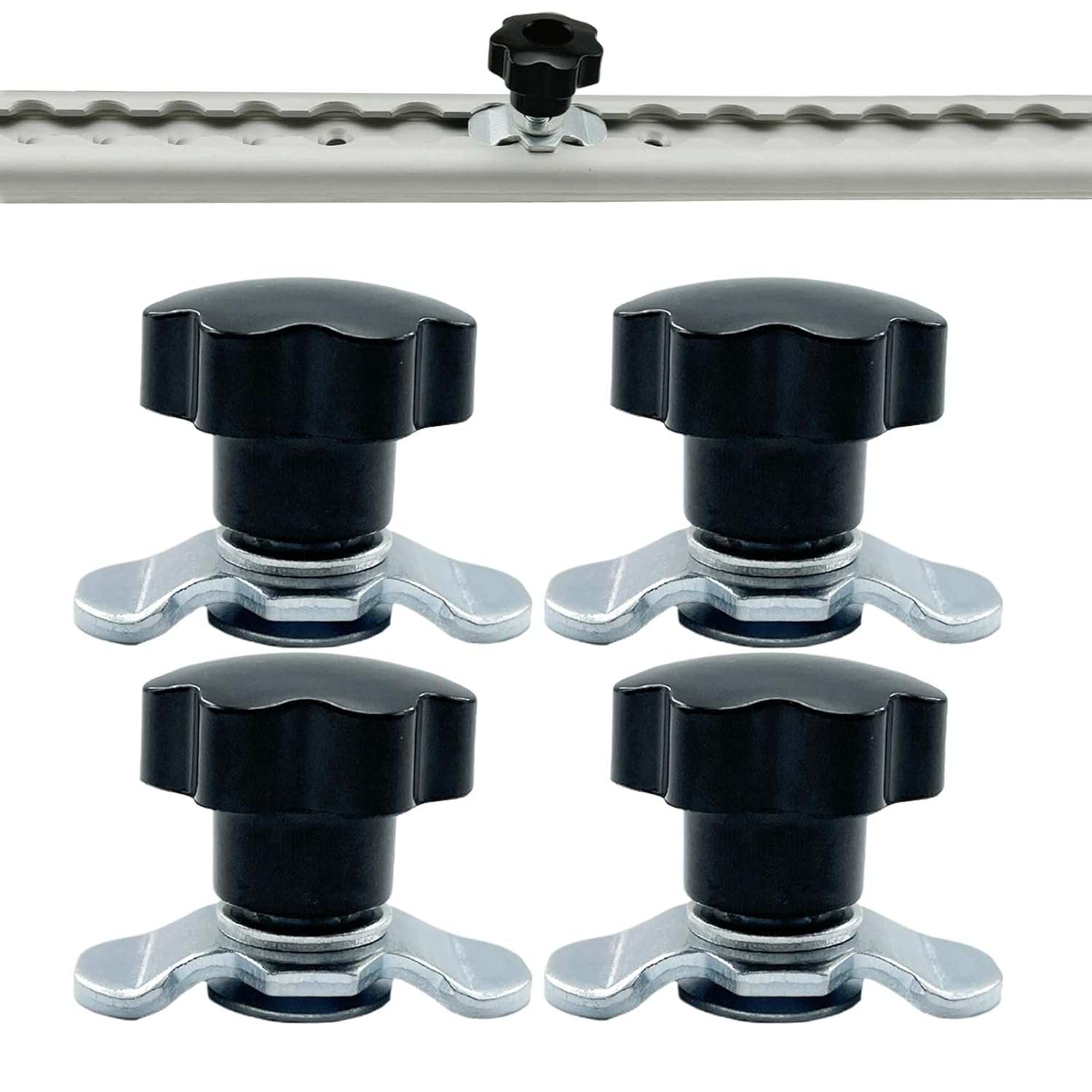  Goupille De Rail L, Raccord De Patte À Tige Filetée Pour Rail L, Pièces Anti-Dérapantes Pour Le Système Et Accessoires De Remplacement Pour Les Camions, Avions, Entrepôts, Garages Et