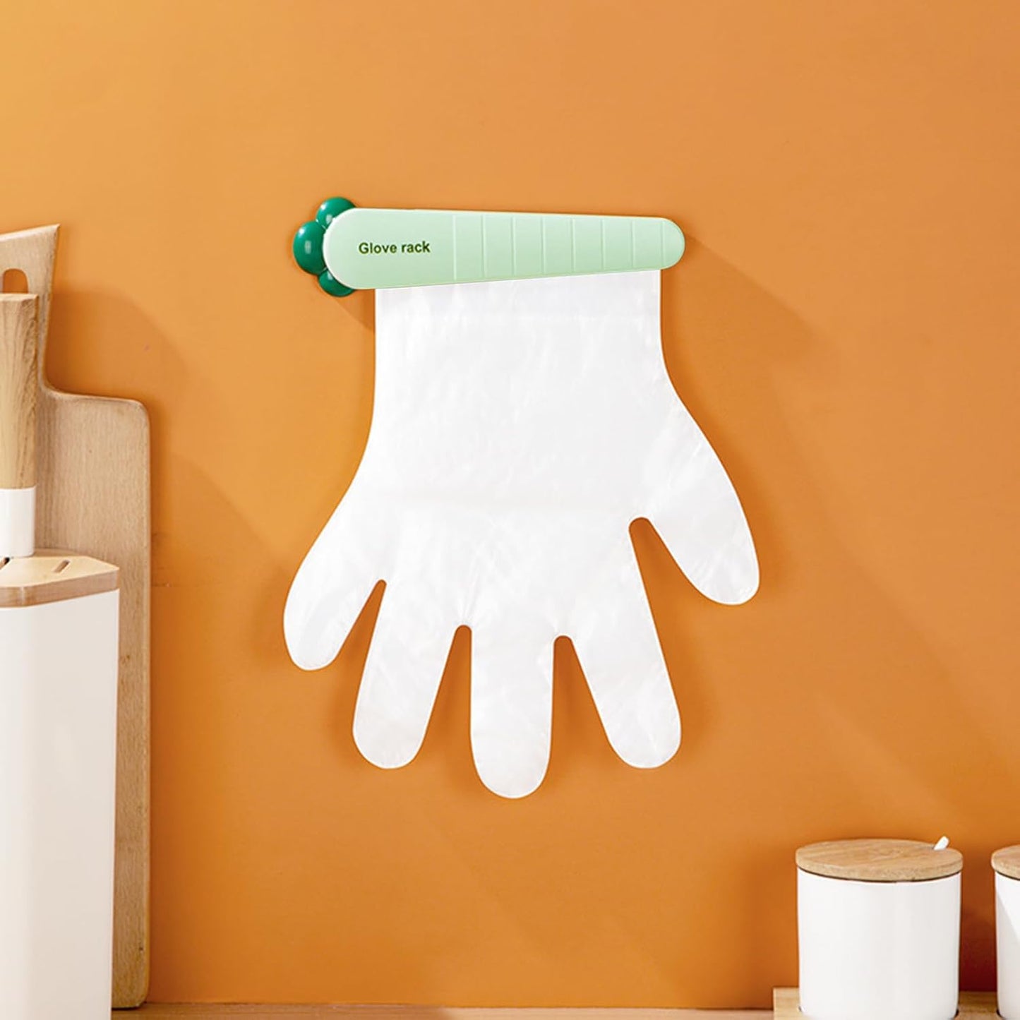  Support Mural Pour Gants, Support En Forme De Carotte, Design Vertical Peu Encombrant, Crochet à Gants, Adhésif Puissant, Pour Rangement De La Maison, Cuisine, 20 X 2,5 Cm, Orange