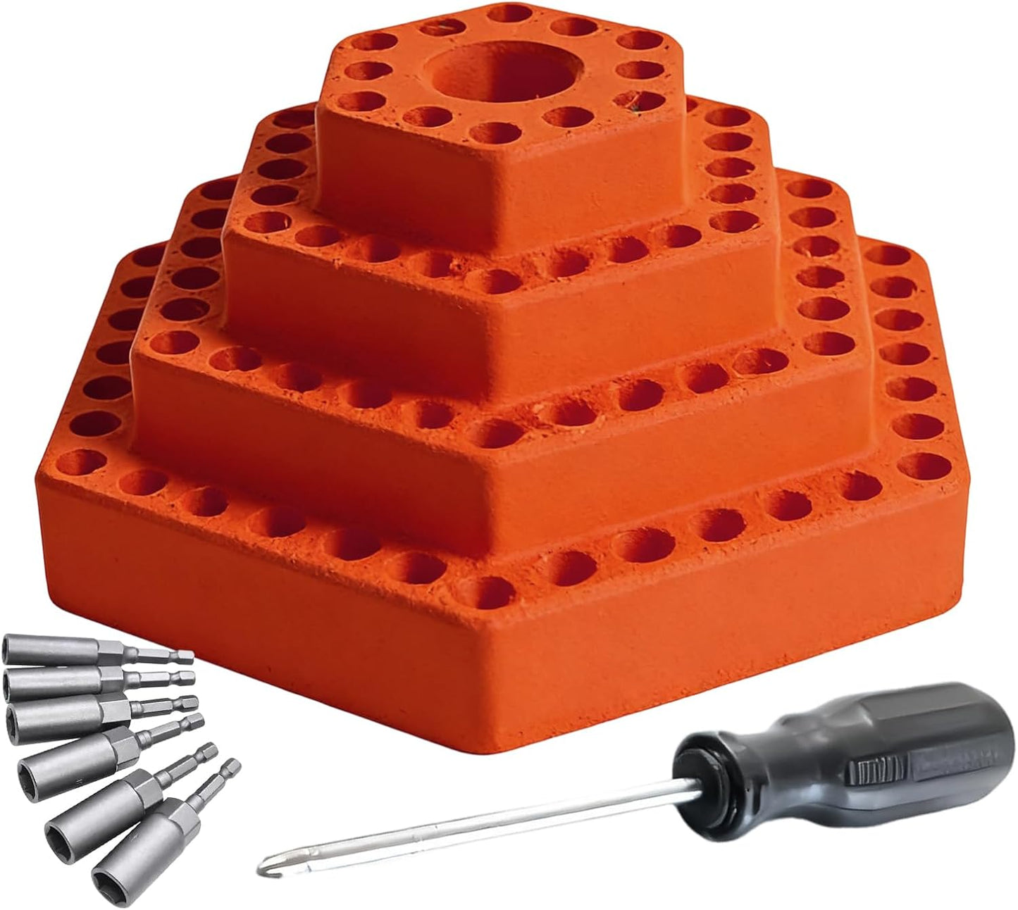  Porte- De Tournevis – Organiseur à Pointes Hexagonales De 4,8 Mm, étagère Compacte Avec Rangement Magnétique, Design Empilable Robuste, Idéal Pour Le Travail Du Bois, électricien