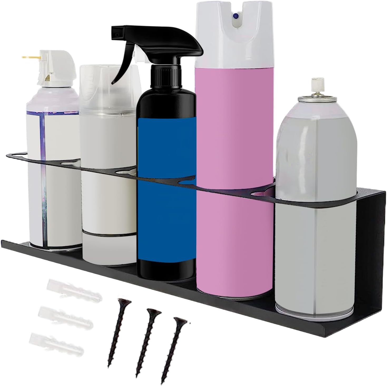 GENERIC Support Mural Adhésif Pour Tube De Graisse, 41,9 X 8,9 X 10,2 Cm, Support De Rangement Multicouche, Compartiment De Rangement Compact Pour Garage, Maison, Banc à Outils