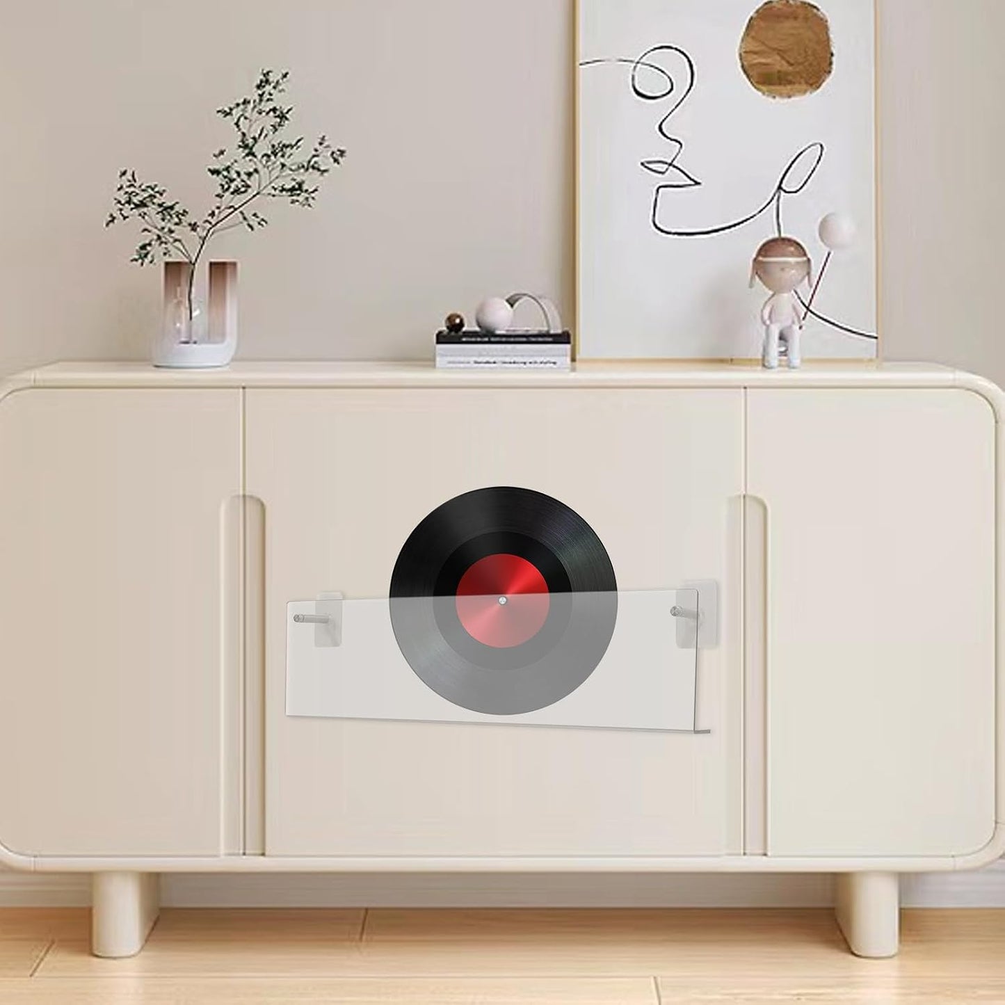 GENERIC Support Mural En Acrylique Transparent | Plateau De Rangement Sans Perçage Pour Les Amateurs De Musique, Les Collectionneurs, Le Salon, La Chambre à Coucher, Le Cinéma Maison, Le Carnet De Notes