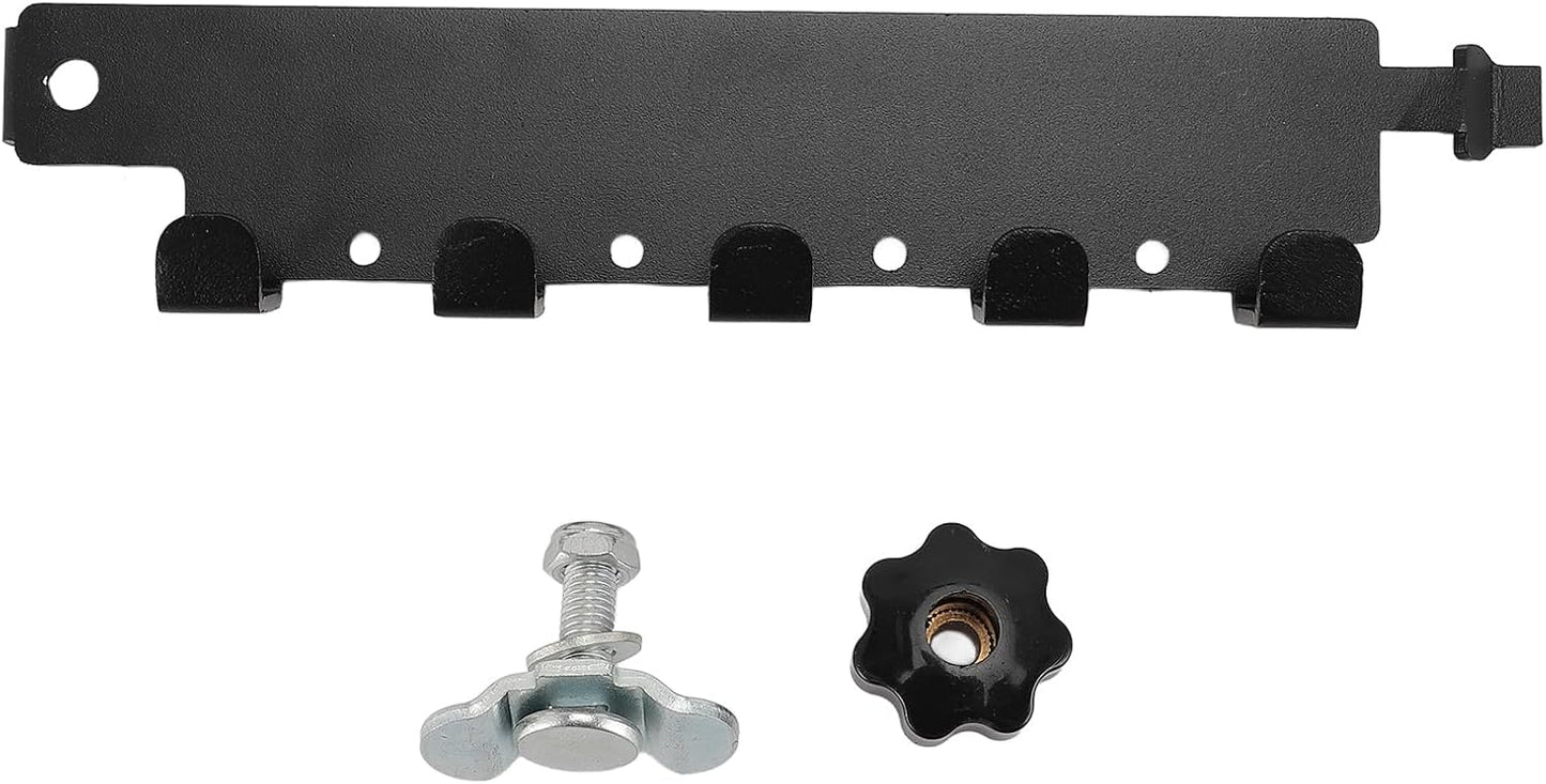  SIXRUN Étagère De Rangement Pour Outils En Alliage D'aluminium Avec 5 Crochets, Facile à Installer Pour Garage, Camping-car, Van, Camion, Noir