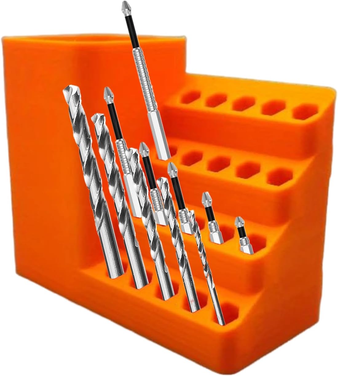  Generisch Rangement Pour Embouts De Tournevis, Porte-forets De Précision Polyvalents, Design Compact Et Robuste, Support Antidérapant Pour Outils électriques Pour Atelier, Armoire, Abri De Jardin Et