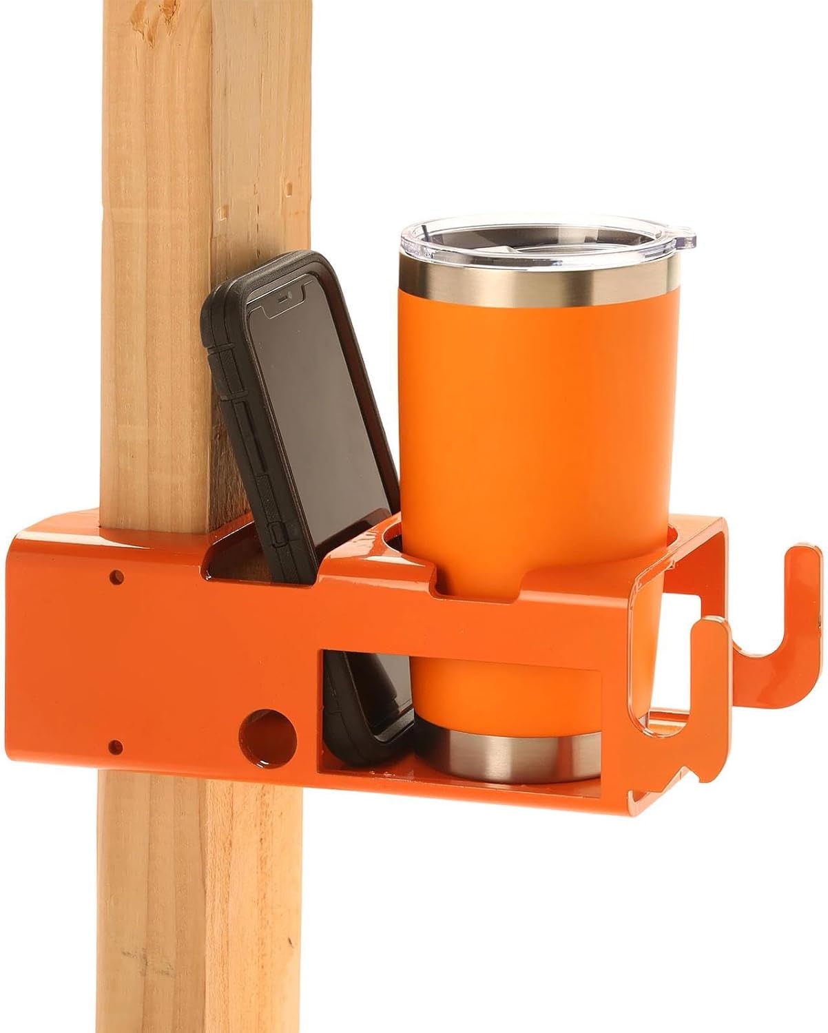  Étagère De Rangement Robuste Pour Chantier, Organisateur D'outils, Support De 26,7 Cm Avec Crochets Utilitaires, Fente Pour Téléphone Haute Capacité, Accessoire D'atelier Avec Outil De Style Robuste
