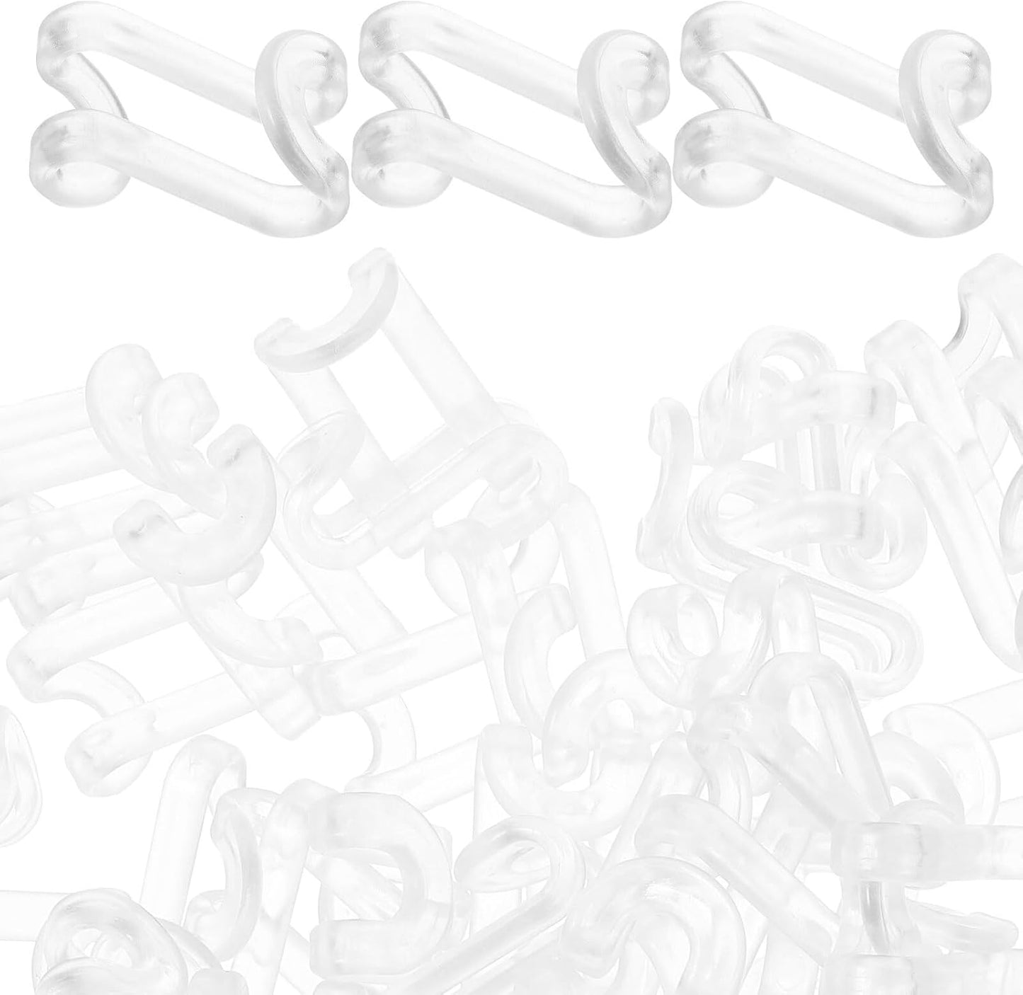  Ciieeo Lot De 30 Crochets De Connexion Transparents Pour Cintres, Connecteurs Empilables En Plastique Gain De Place, Organisateur De Placard Polyvalent Pour Rangement Des Vêtements