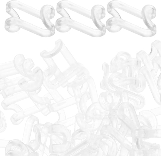  Ciieeo Lot De 30 Crochets De Connexion Transparents Pour Cintres, Connecteurs Empilables En Plastique Gain De Place, Organisateur De Placard Polyvalent Pour Rangement Des Vêtements