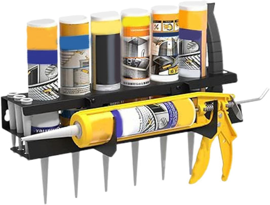 Genérico Support Pour Cartouches De Graisse | Étagère Porte-outils Pour Outils Tubulaires – Porte Scellant Mural Atelier Et Laboratoire | Utilisable Dans L'industrie, Le Garage, La Maison, L'abri De Jardin
