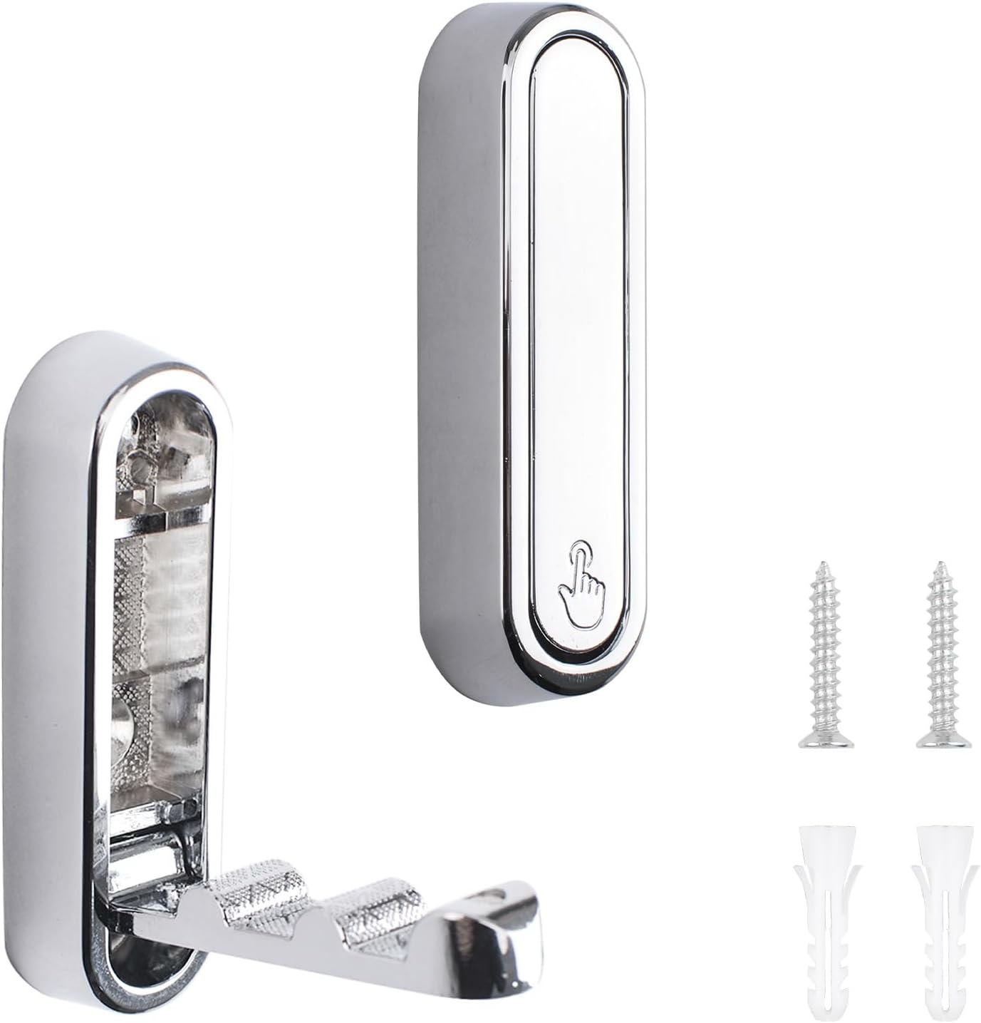  MOROBOR Lot De 5 Crochets Muraux Carrés Pliables Antidérapants Et Robustes En Alliage De Zinc Pour Suspendre Manteaux, Sacs, Sacs à Dos, Serviettes (cuivre Brossé)