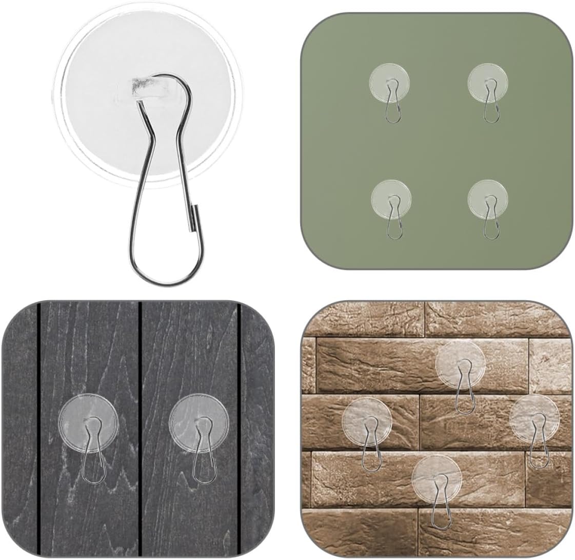  ULTECHNOVO 50 Pcs Crochets De Plafond Adhésifs 3 Cm Crochets Auto-adhésifs Pour Suspendre Posters Et Plantes Sans Perçage Réutilisables Pour Décorations D'intérieur