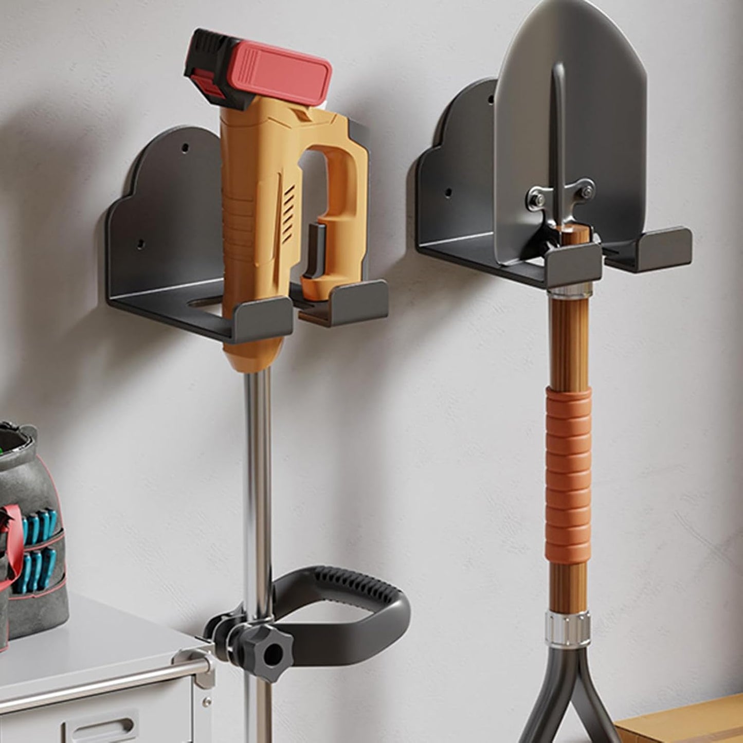 GENERIC Cintres à Outils De Jardin Pour Mur De Garage, Support Mural Pour Outils | Support D'étagère Pour Extérieur, Cour, Cuisine, Magasin, Appartement