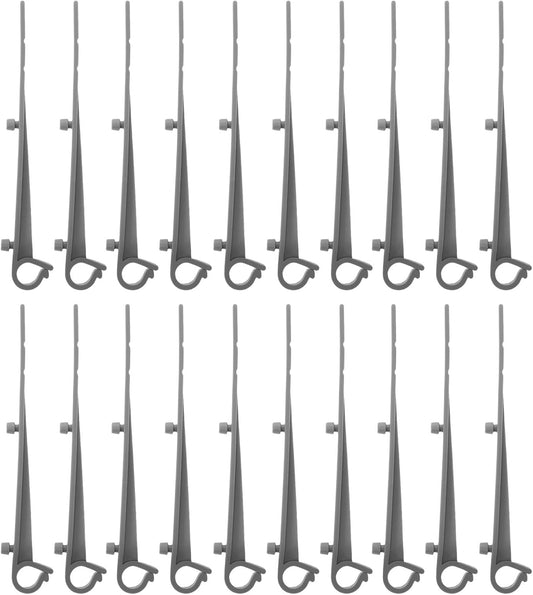  SEWACC Lot De 20 Crochets En Plastique Pour Installation De Gouttière - Clips Durables Pour Usage Domestique Et Commercial