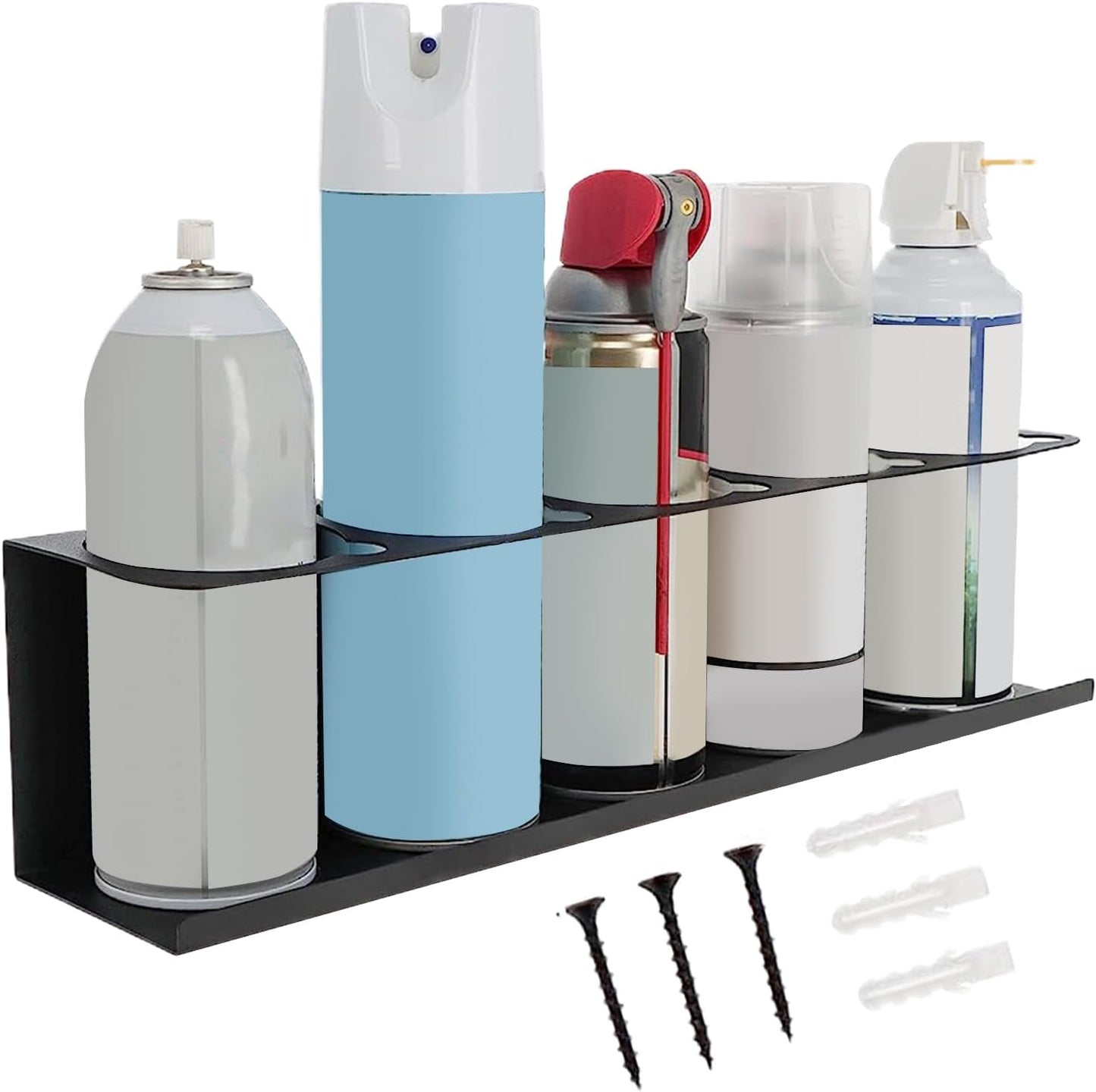  Générique Caulk Tube Holder, Wall Mounted Adhesive Rack, Multi-Layer Storage Organizer, Heavy-Duty Tool Rack, Space-Saving Design (Black, 4-Tier), For Garage, Workshop, Home, Industrial Tools