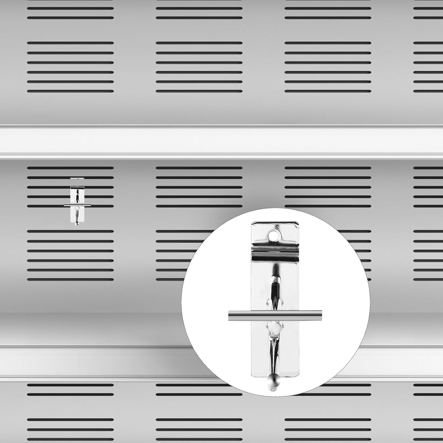  Jojofuny Crochets Muraux Argenté Faciles à Installer Retirer Lot De 10 Pour Panneaux à Lattes Pour Garage Et Rangement D'outils