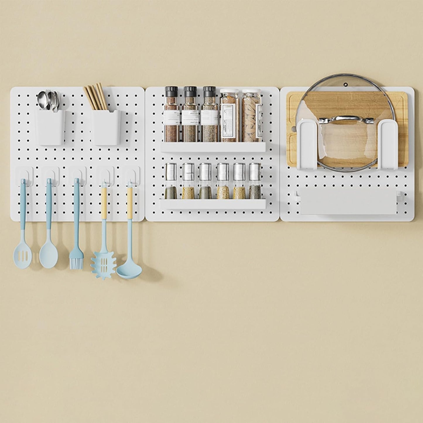  Générique Panneau Perforé Organisateur Mural | Organisateur Mural De Bureau,Panneaux Multifonctions Pour Outils Fournitures Décorations Affichage Cuisine Chambre
